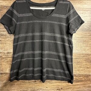 Black Striped Women's Top